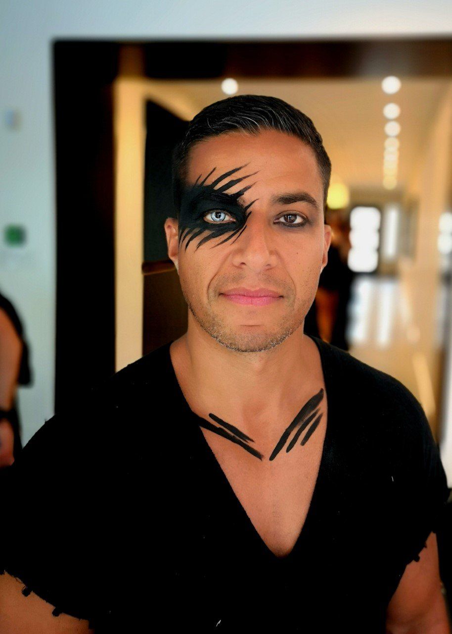 Face paint and makeup for adults events. Corporative party for adults