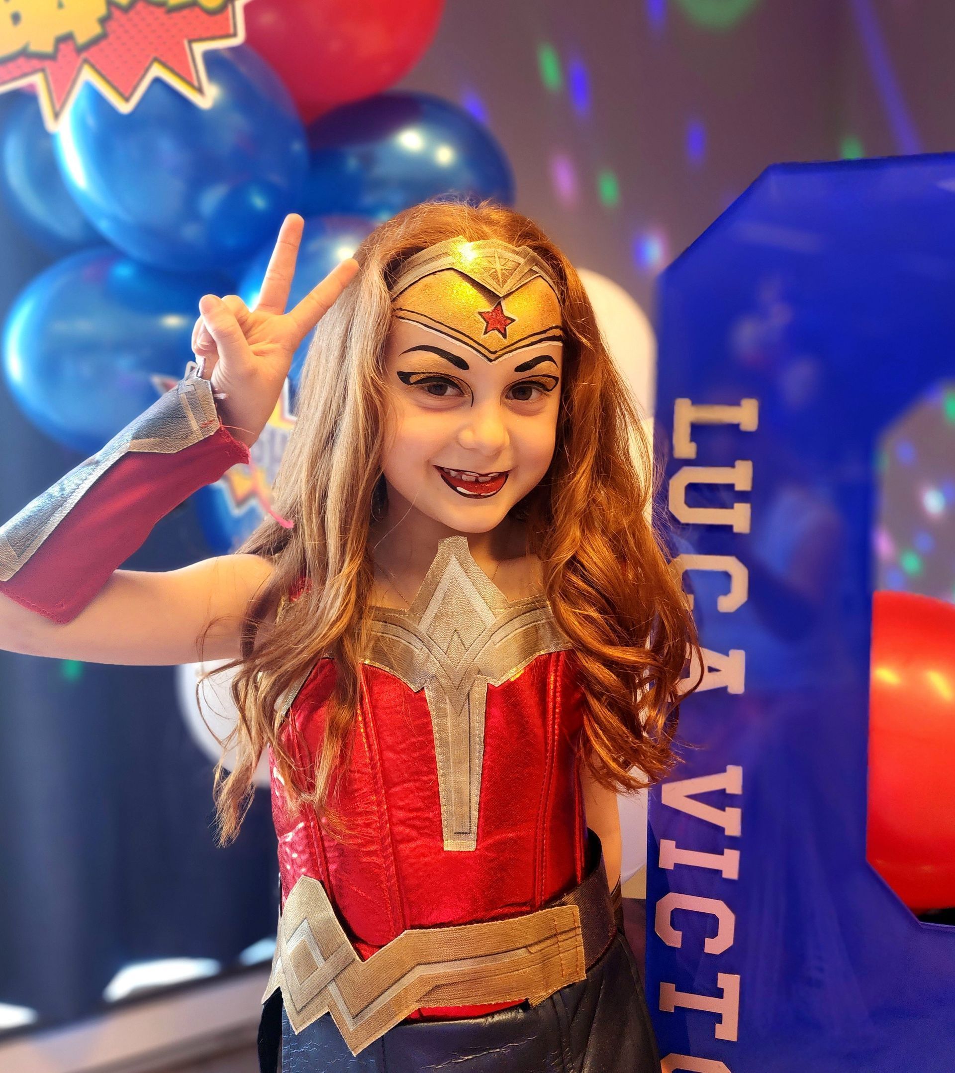 Superhero birthday party. Superhero face painting design