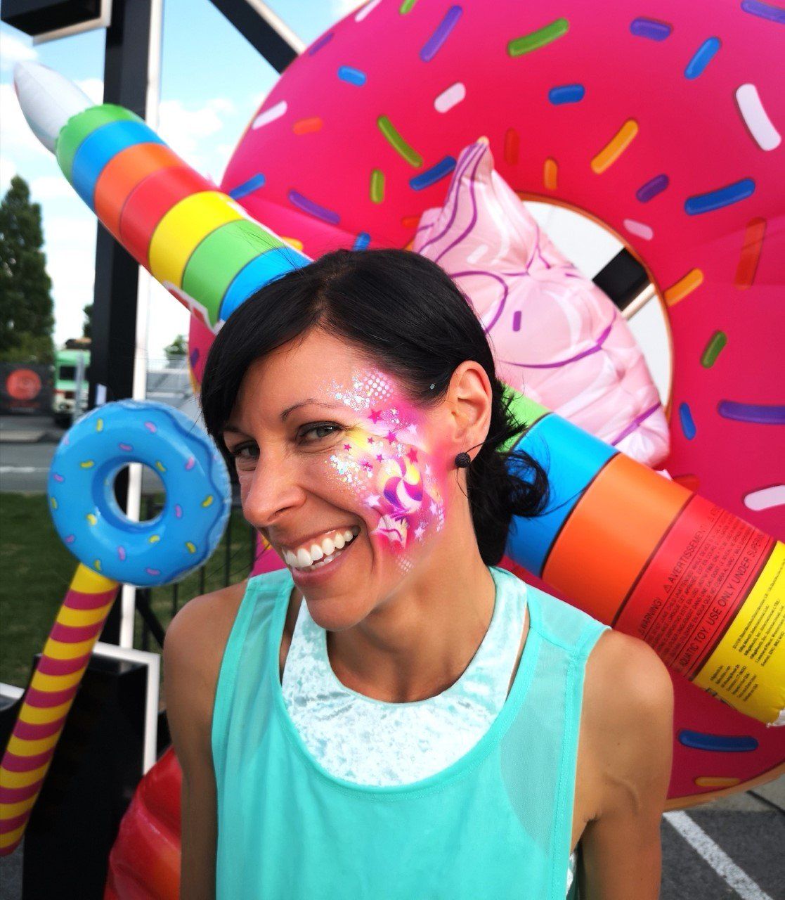 Hybrid airbrush makeup.  Candy event