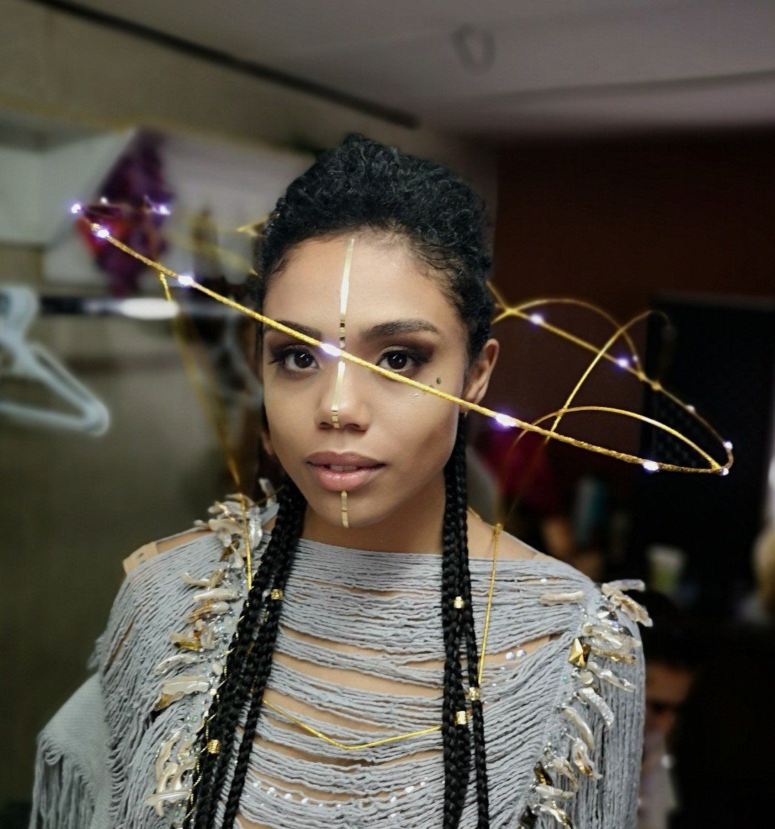 Stage makeup. Artistic makeup, face paint for the performers.