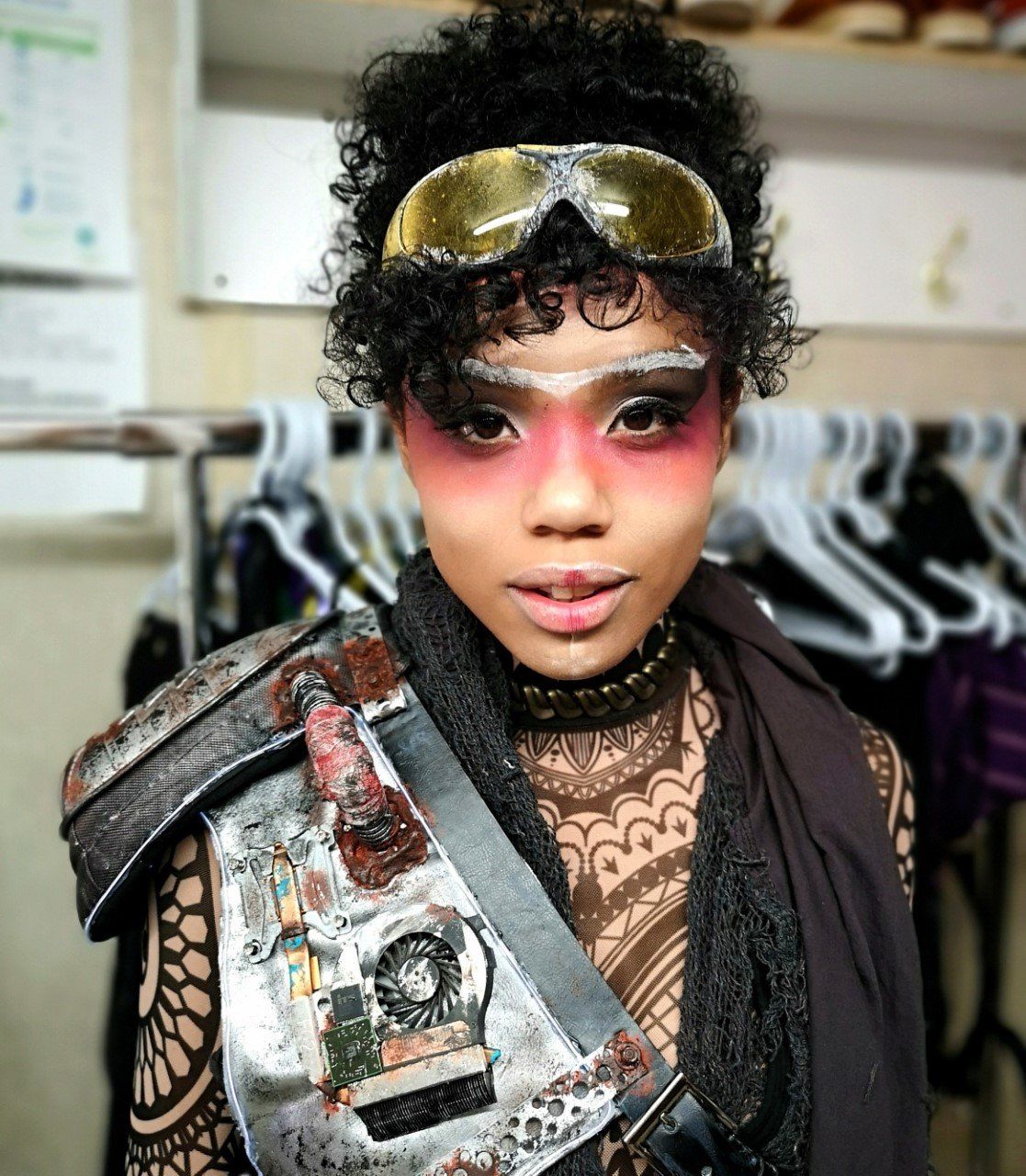 Stage makeup. Artistic makeup, face paint for actors