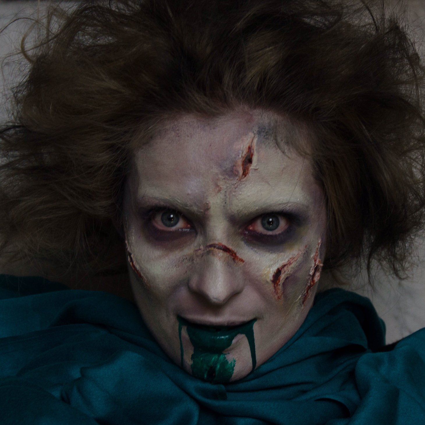 Special effect makeup. Halloween performer face paint