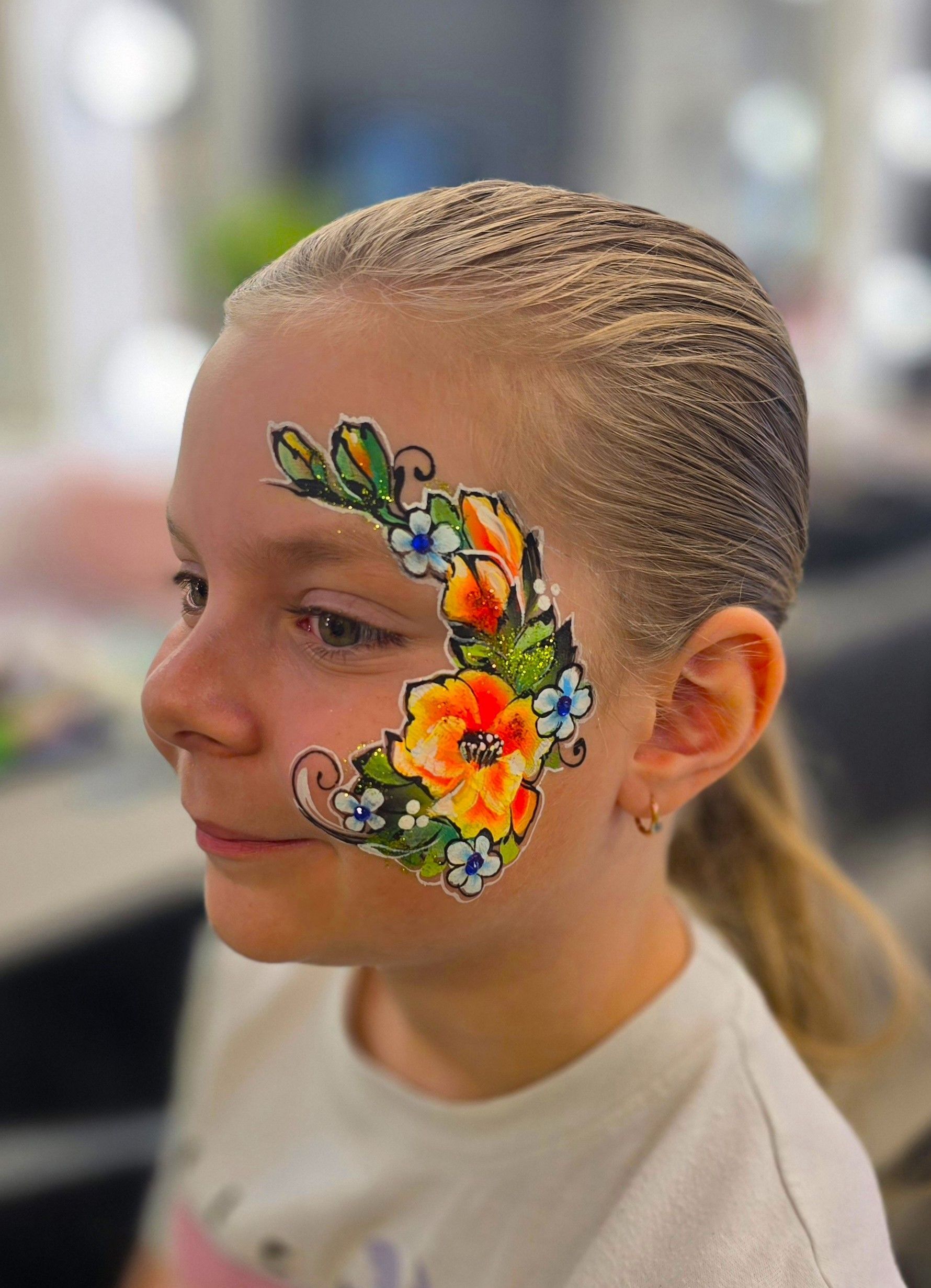 Flowers face painting