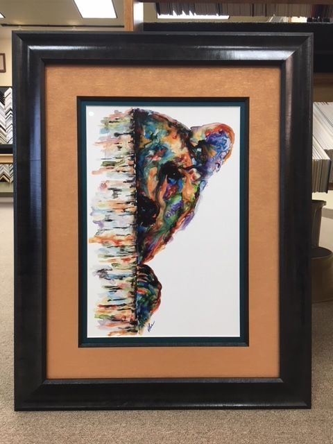 Framed art piece