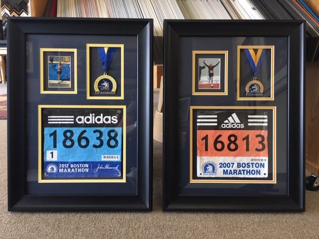 Framed shadowbox medals