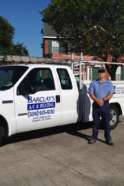 Barclay's A/C & Heating truck