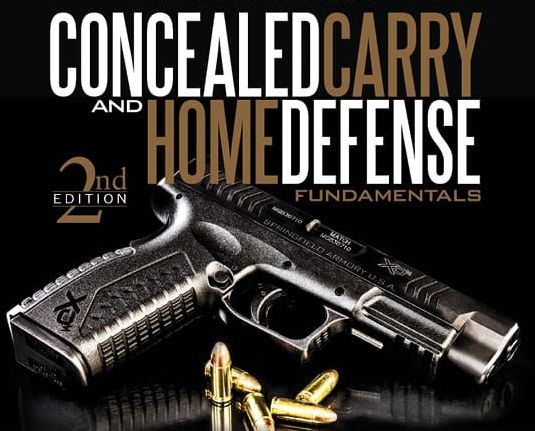 Book cover: black background, pistol, bullets, text