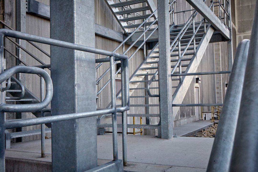 Steel Stair And Post ─ Milwaukee, WI ─ Kotze Construction Co., Inc.