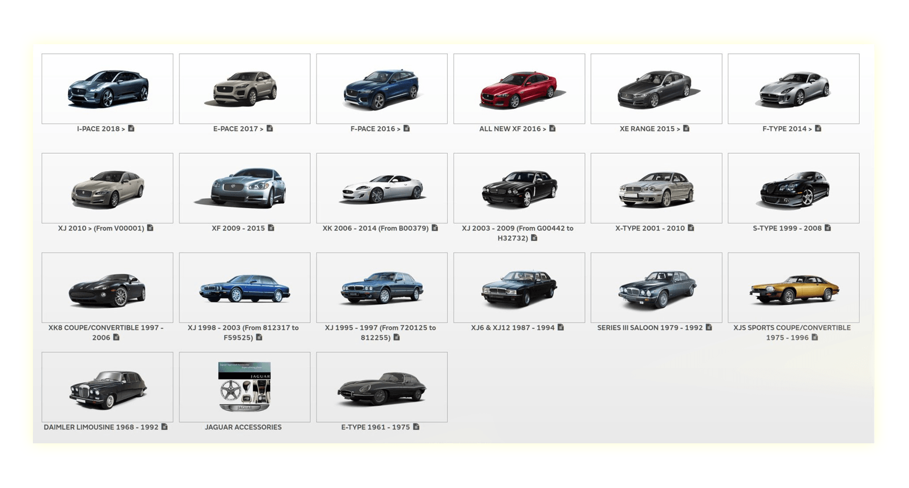 Jaguar car models