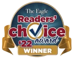 A logo for the eagle readers choice award