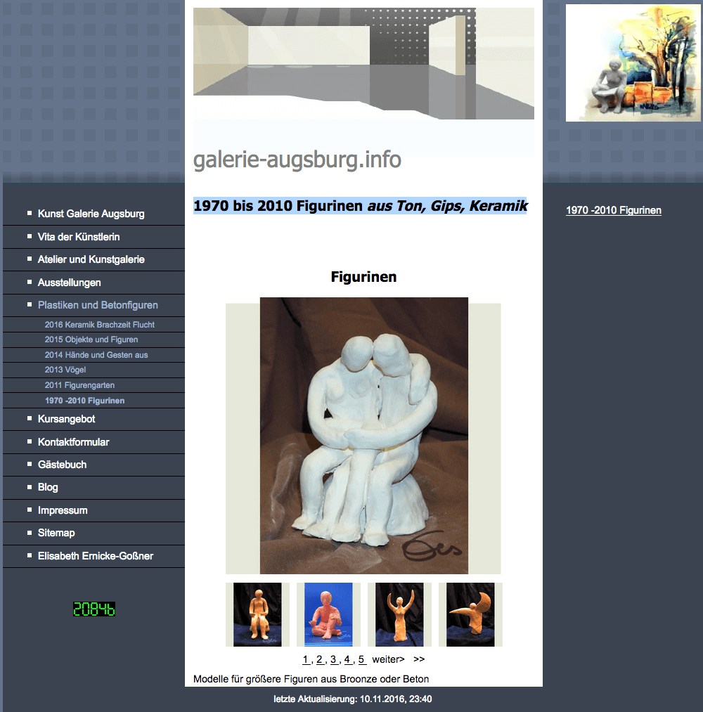 Figur, Ton, Keramik, Paar, Liebe, Elisabeth Ernicke-Goßner