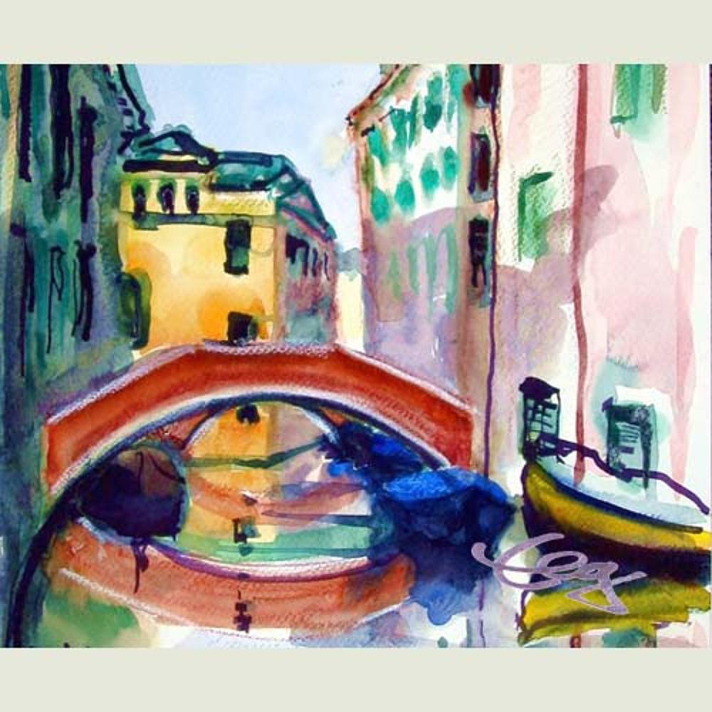 Bild, Venedig,  Aquarell, Elisabeth Ernicke-Goßner