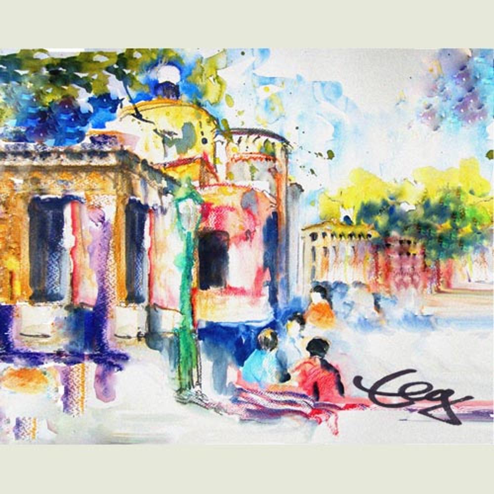 Bild, Venedig,  Aquarell, Elisabeth Ernicke-Goßner