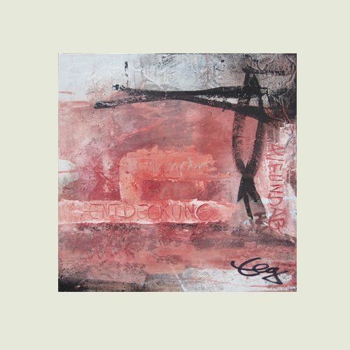 Triptychon, rot, schwarz, Mischtechnik, Bild, großformatig,  Elisabeth Ernicke-Goßner