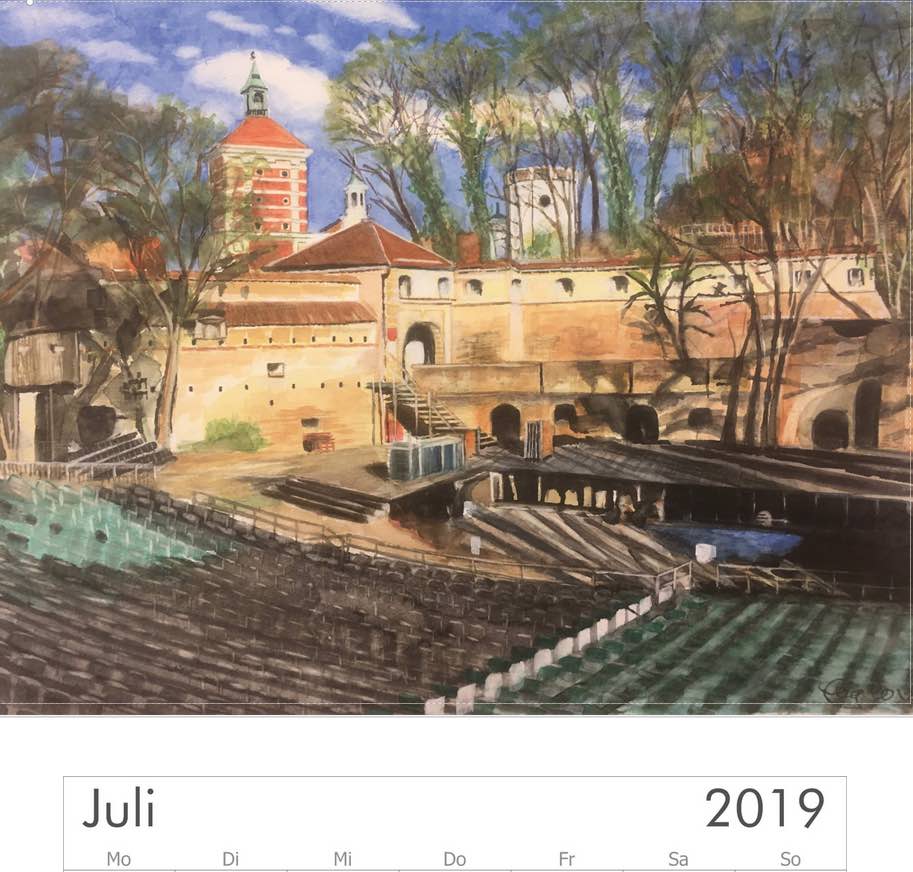 Kalender-2019-Augsburg-Aquarell-Elisabeth-Ernicke-Goßner
