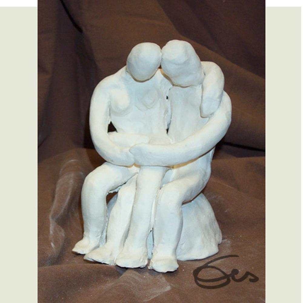 Figur, Ton, Keramik, Paar, Liebe, Elisabeth Ernicke-Goßner