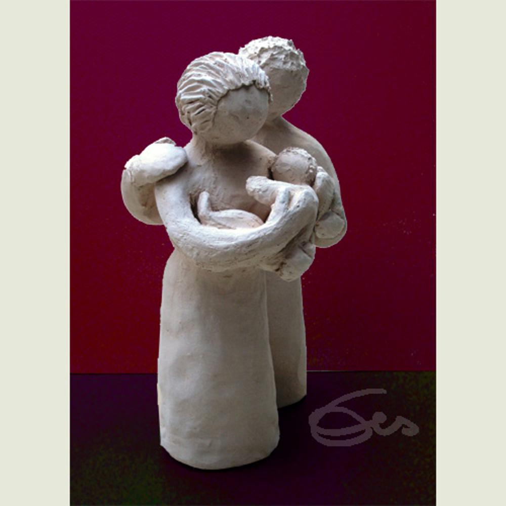 Figur, Ton, Keramik, Paar, Liebe, Elisabeth Ernicke-Goßner