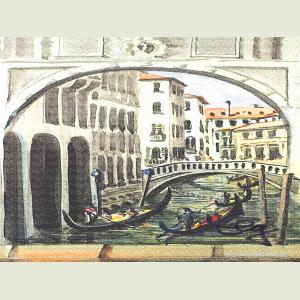 Bild, Venedig,  Aquarell, Elisabeth Ernicke-Goßner
