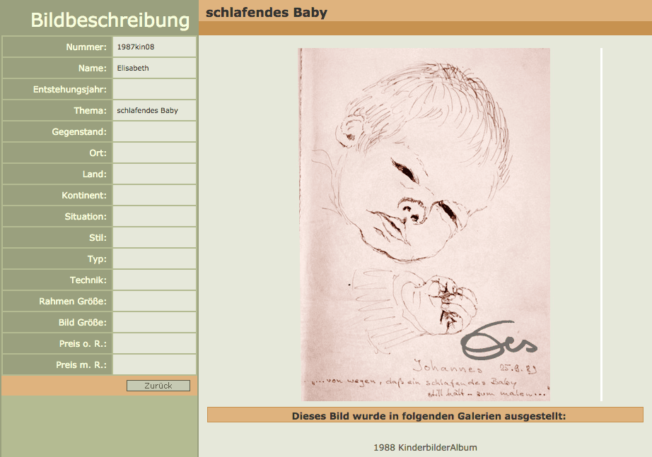 Pastellskizze Neugeborenes Baby