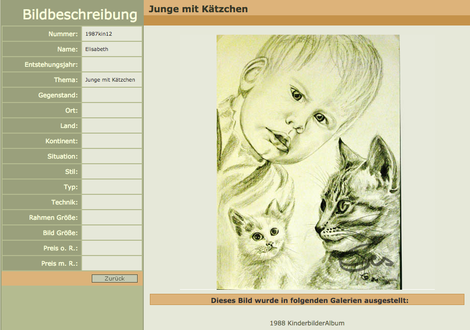 Bleistiftskizze Junge mit Katzen 