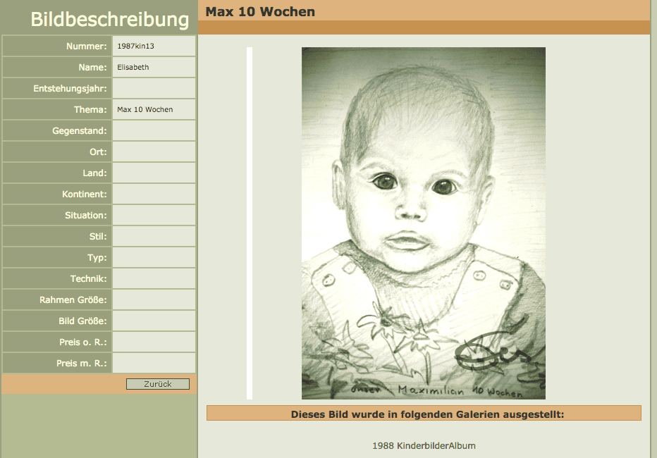 Pastellskizze kleiner Junge Porträt