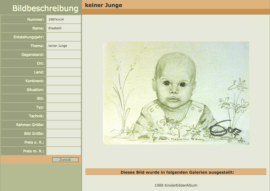 Pastellskizze kleiner Junge Porträt