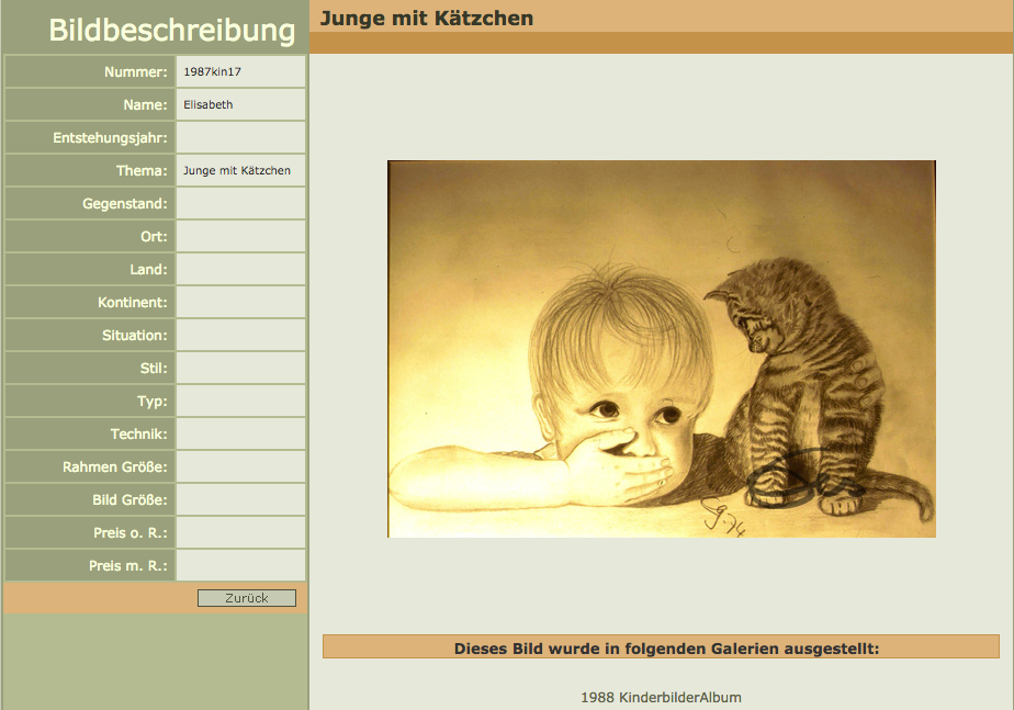 Zeichnung Junge mit Katze
