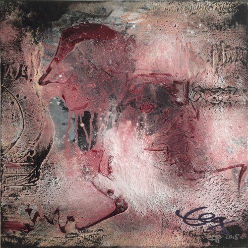 Triptychon, Bild, rot, schwarz, Acryl, Mischtechnik, Leinwand, Musik, Jazz, Bild,  Elisabeth Ernicke-Goßner