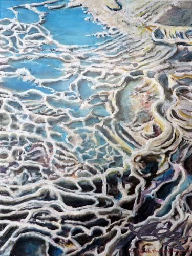 Bild, Gemälde, Wüste, Wasser, Israel, Landschaft, Elisabeth Ernicke-Goßner