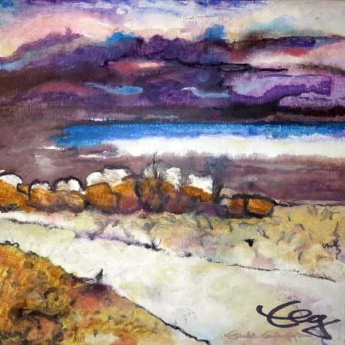 Bild, Gemälde, Wüste, Wasser, Israel, Landschaft, Elisabeth Ernicke-Goßner