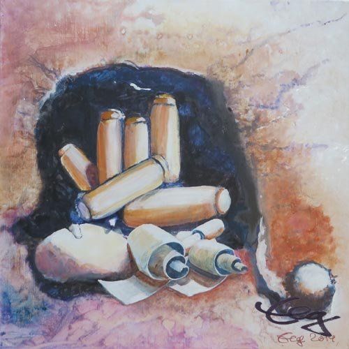 Bild, Gemälde, Wüste, Wasser, Israel, Landschaft, Elisabeth Ernicke-Goßner