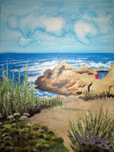 Bild, Gemälde, Wüste, Wasser, Israel, Landschaft, Elisabeth Ernicke-Goßner