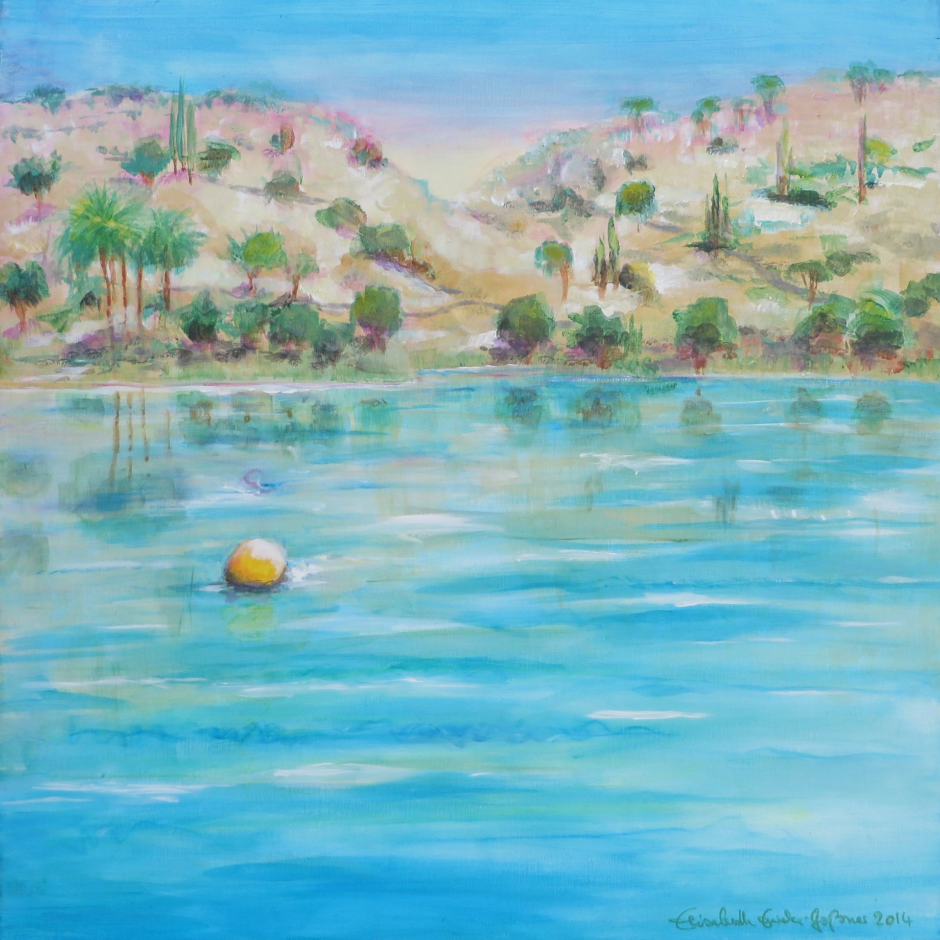 Bild, Acryl, Leinwand, Wasser, See,