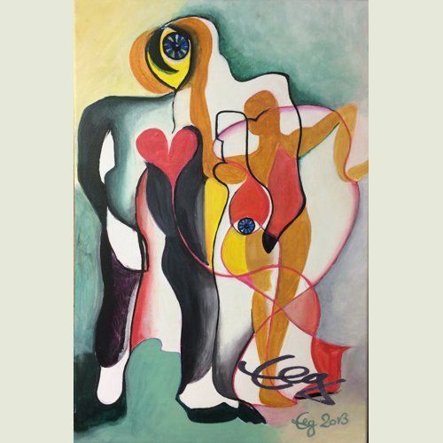 Bild, Tanz,  Acryl, Leinwand, Elisabeth Ernicke-Goßner