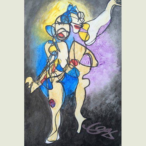 Bild, Tanz,  Acryl, Leinwand, Elisabeth Ernicke-Goßner