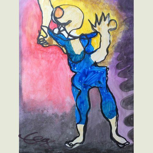 Bild, Tanz,  Acryl, Leinwand, Elisabeth Ernicke-Goßner