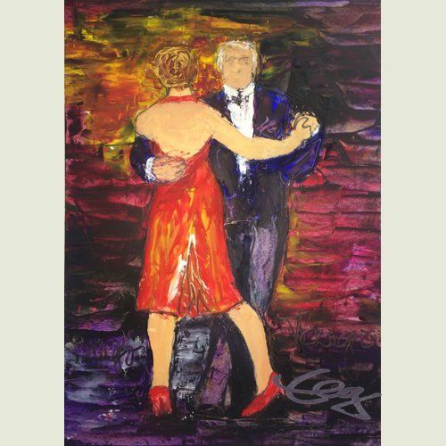 Bild, Tanz,  Acryl, Leinwand, Elisabeth Ernicke-Goßner