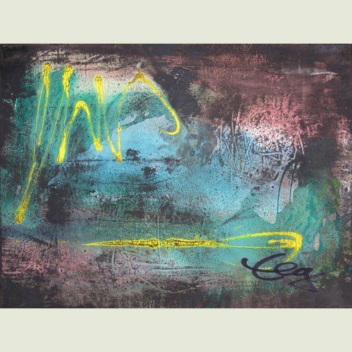 Triptychon, Bild, Blau, Mexiko, Tauchen, Acryl, Mischtechnik, Leinwand,  Bild,  Elisabeth Ernicke-Goßner,  Großformat