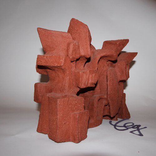 Figur, Keramik, Labyrinth, Bewegung, rot, Elisabeth Ernicke-Goßner