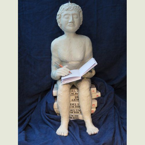 Figur, Knete, Statue, Lesen,  erleuchtet, Geschichte, Elisabeth Ernicke-Goßner