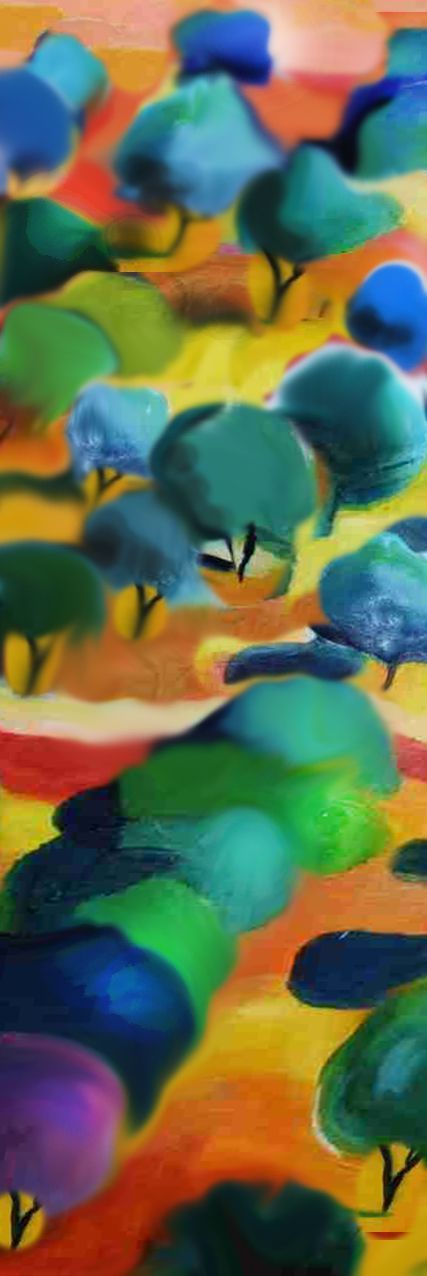 Gemälde, Triptychon, Spanien, Andalusien, Olivenbäume, Acryl auf Leinwand, Bild, moderne Kunst, contemporary Art, Elisergo, Elisabeth Ernicke-Goßner