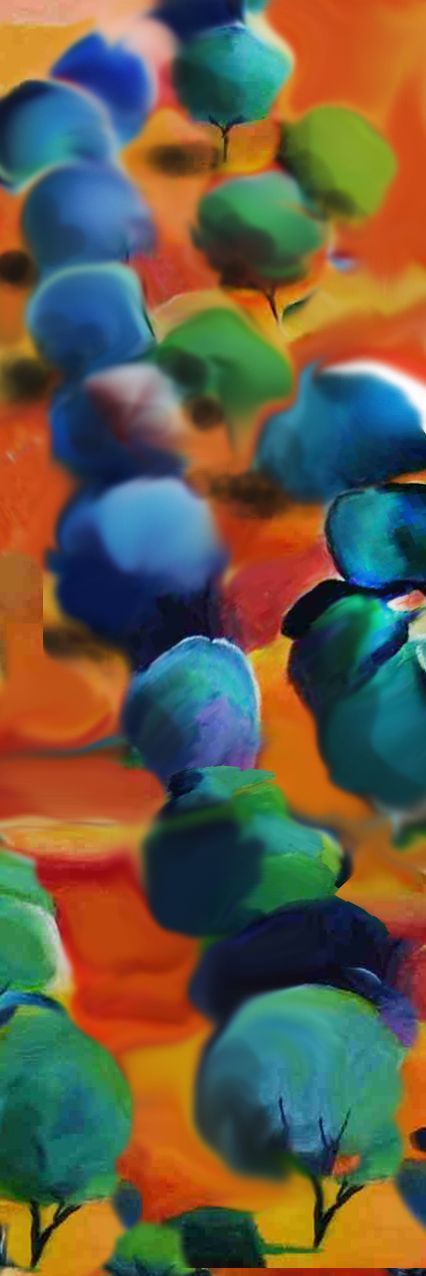 Gemälde, Triptychon, Spanien, Andalusien, Olivenbäume, Acryl auf Leinwand, Bild, moderne Kunst, contemporary Art, Elisergo, Elisabeth Ernicke-Goßner