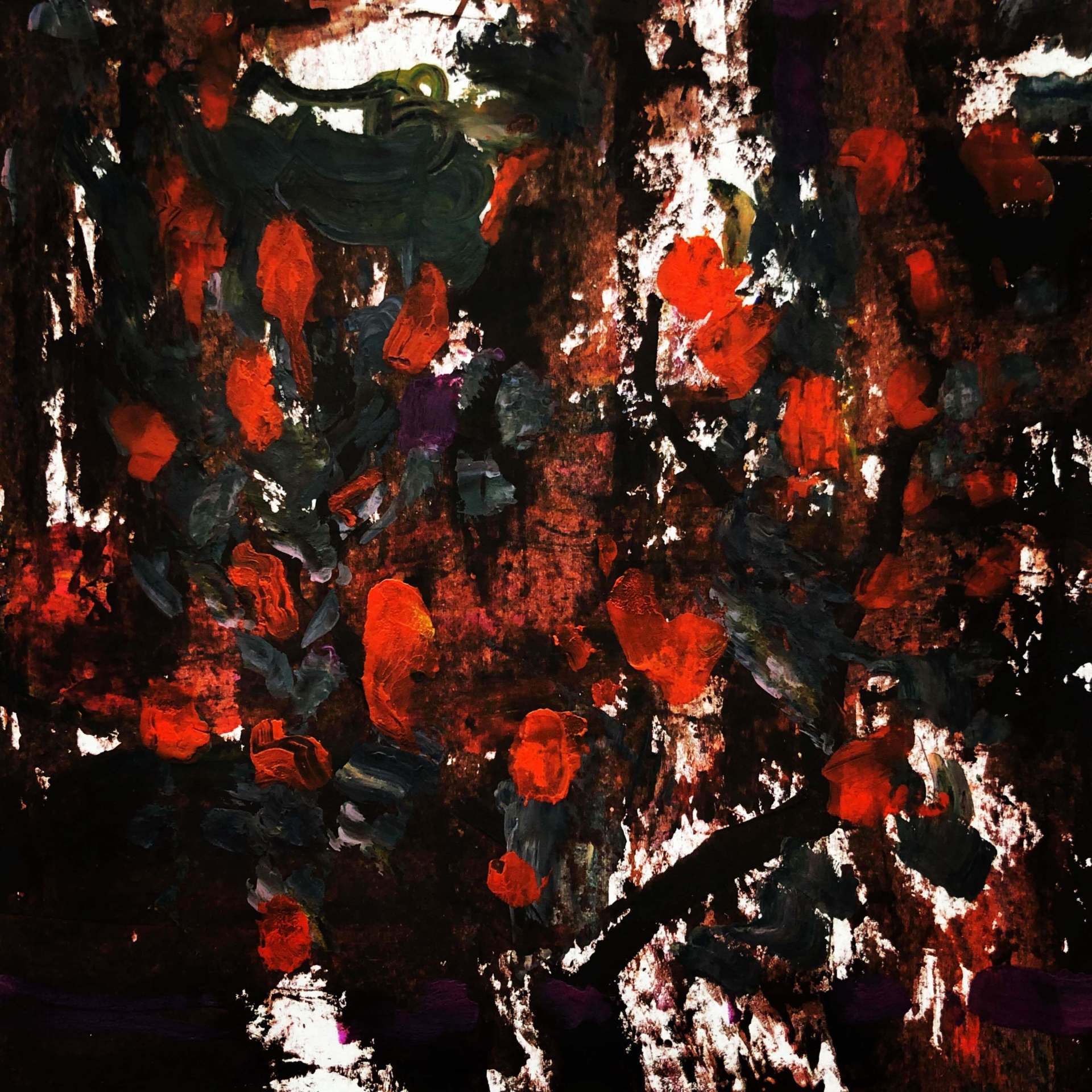 Bild, Gemälde, Siebdruck, Monotypie,  Corona, Kunst, Augsburg, Zahnrad, Uhrwerk, Tanz, Virus , Figur, Hamster, Chronik, Elisabeth Ernicke-Goßner, Elisergo