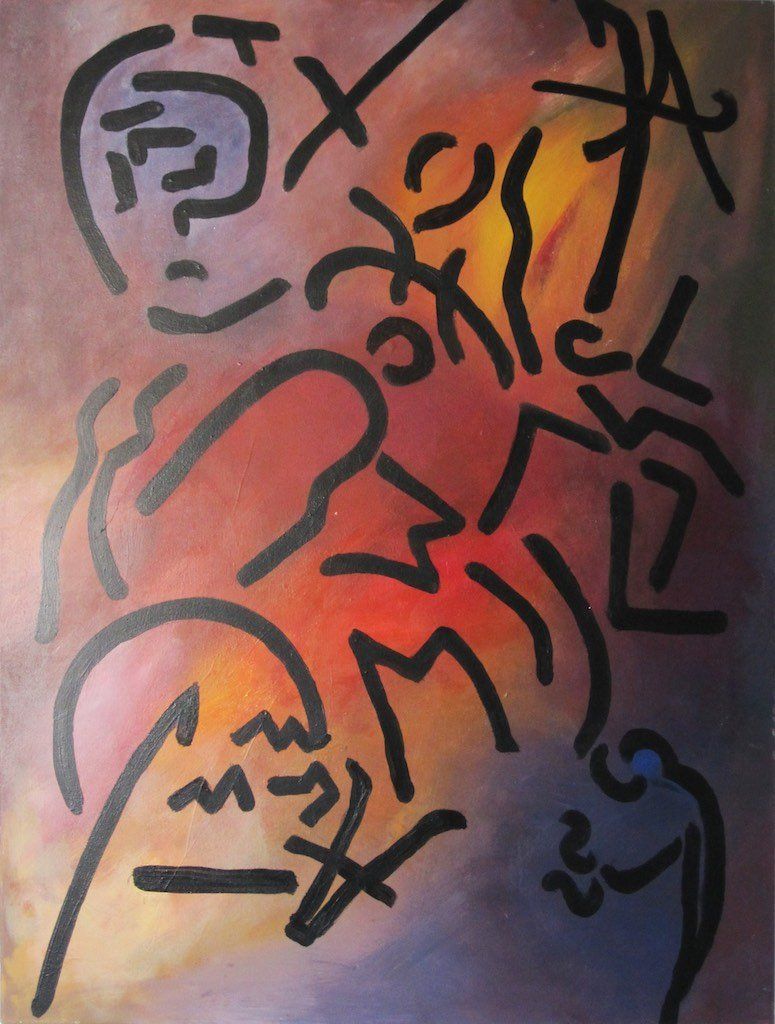 Bild-Acryl-Leinwand-Gedanke-Frage-Elisabeth-Ernicke-Goßner