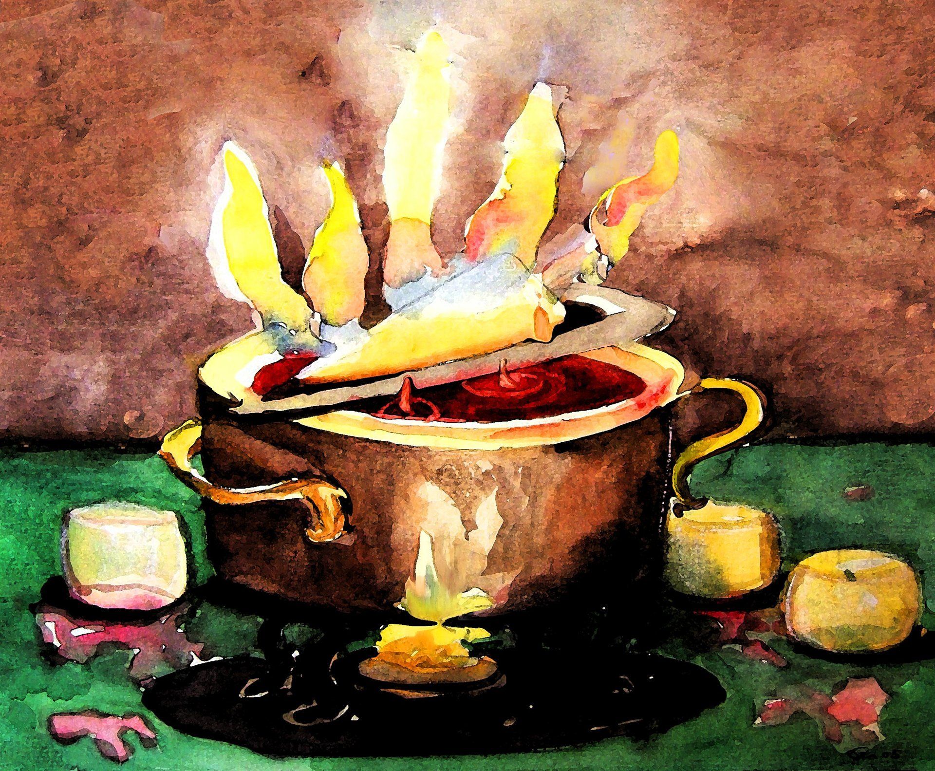 Feuerzangenbowle, Aquarell