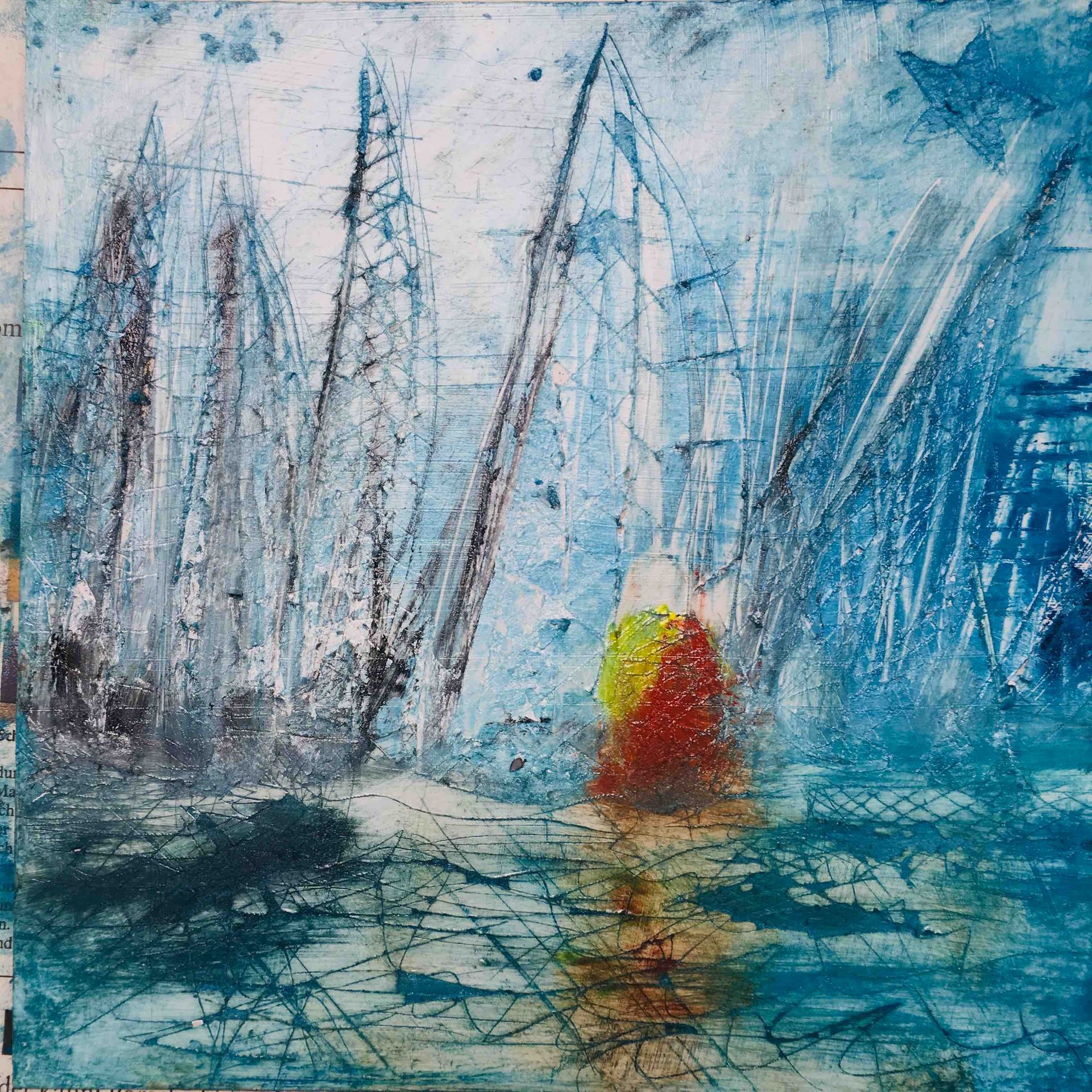 Ölgemälde Natur Wind Luft Sonne Wasser Wellen Licht Bewegung Segeln moderne Kunst Elisergo Instagram