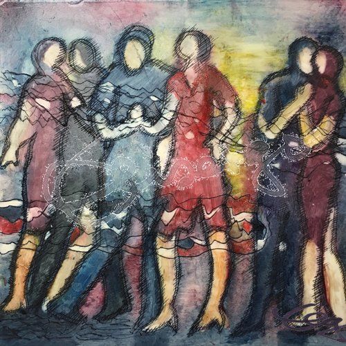 Elisabeth-Ernicke-Goßner-Bild-Öl-Tanz-Welle-Musik-Tango-Argentino