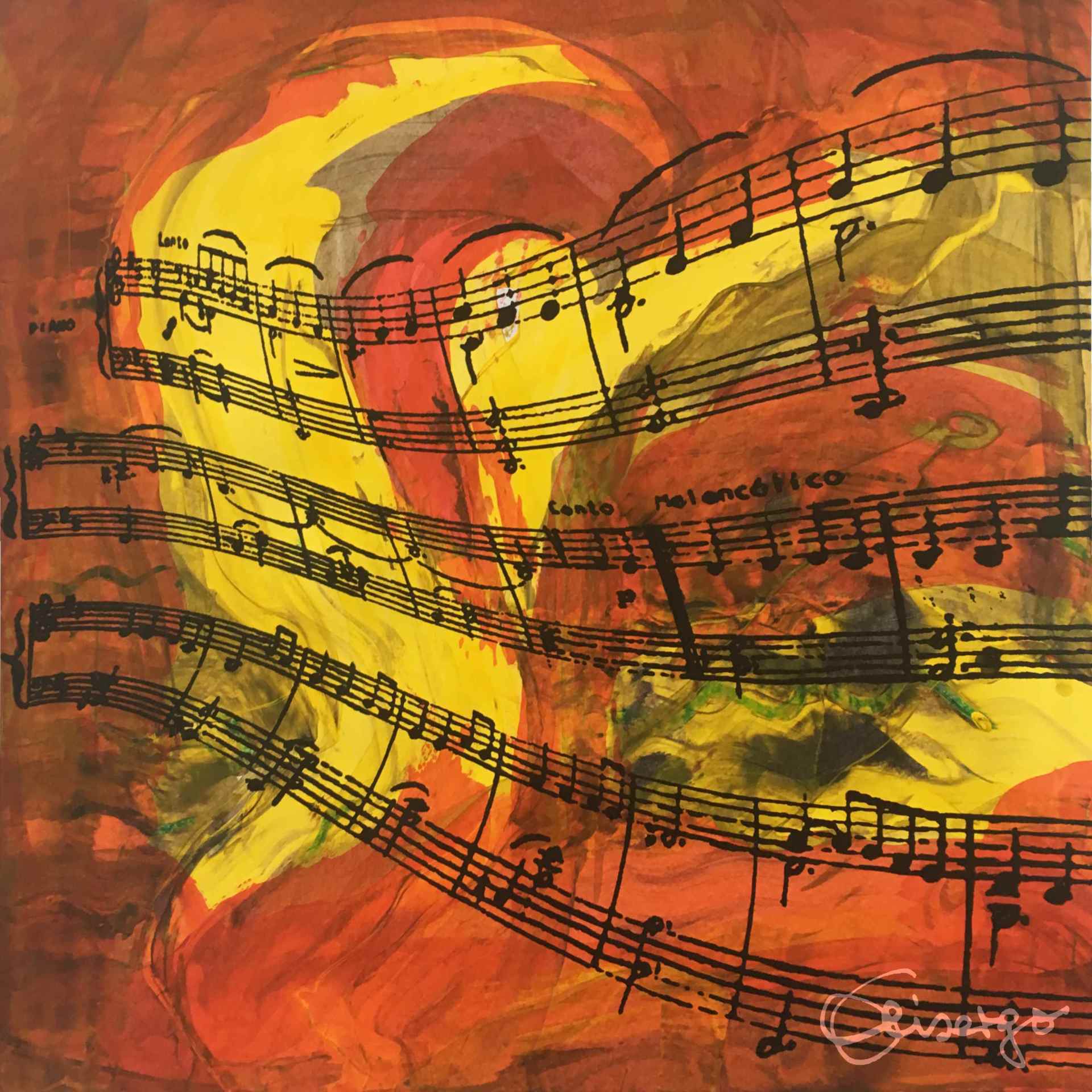 Bild-Gemälde-Siebdruck-Augsburg-Bewegung-Musik-Uhrwerk-Wasser-Figur-Tanz-Elisabeth-Ernicke-Goßner-Elisergo