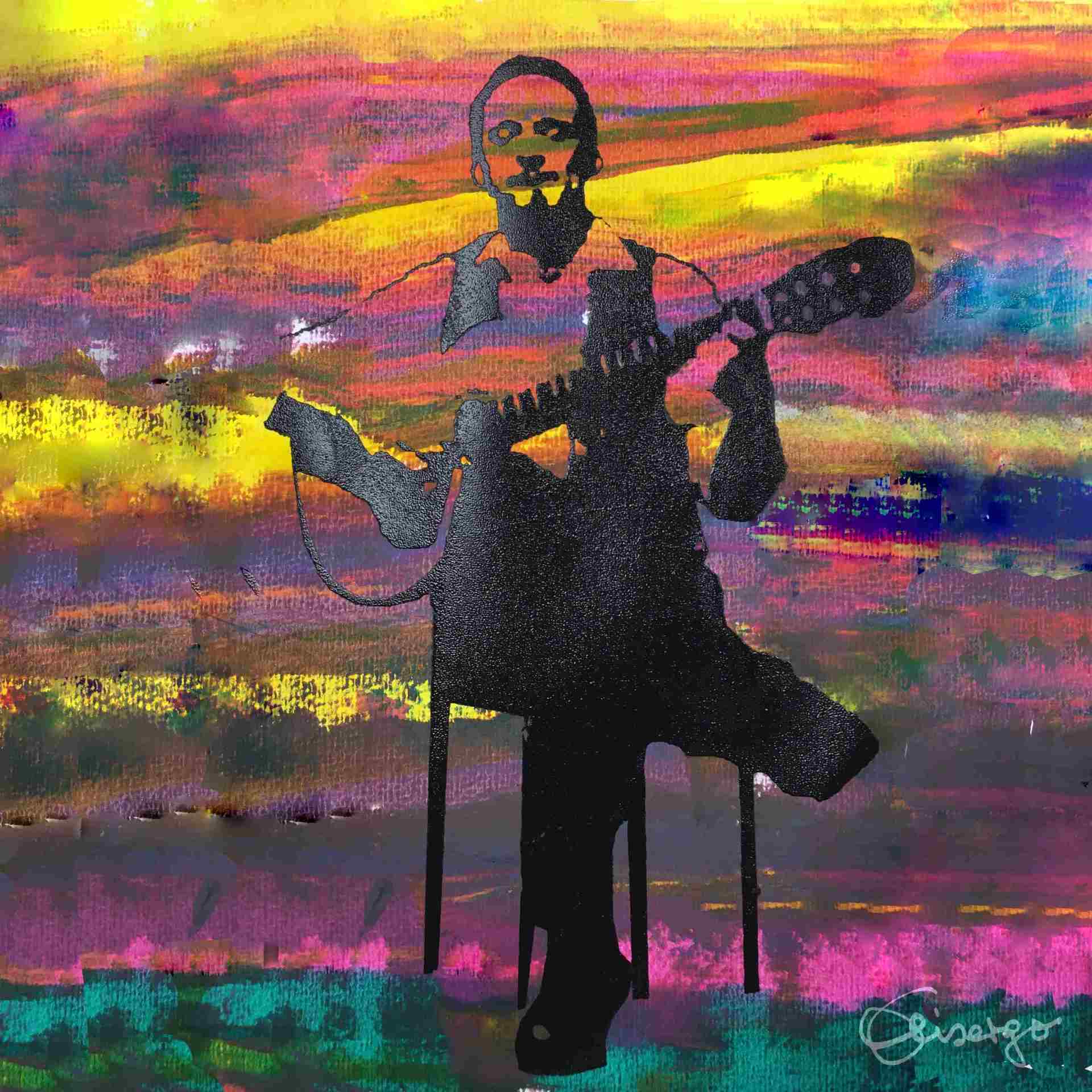 Bild, Gemälde, Siebdruck, Augsburg, Bewegung , Musik, Uhrwerk, Wasser, Figur, Tanz, Elisabeth Ernicke-Goßner, Elisergo