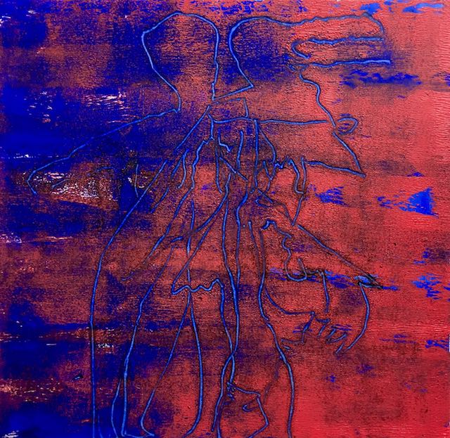 Bild, Tanz, Ölfarbe, Monotypie ,Bewegung, Mensch, Schwung, Elisabeth Ernicke-Goßner,